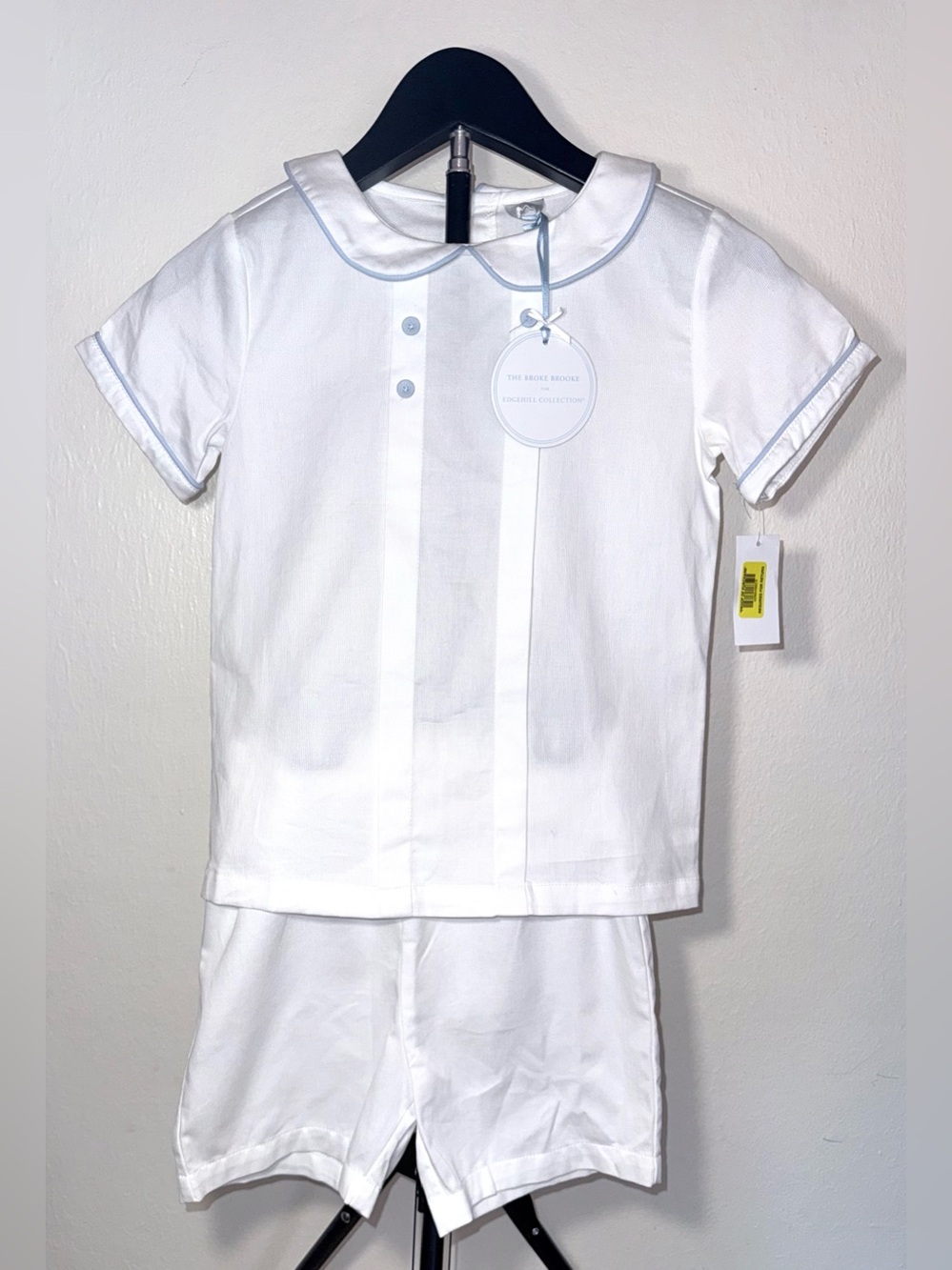 Edgehill Collection two piece boys outfit,  shirt and shorts, size 7 NWT